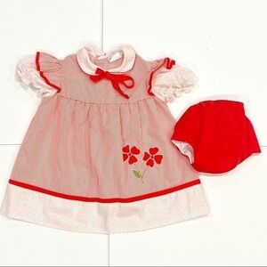 Vintage Nana’s Pet for JC Penney Pinstripe Floral Toddler Dress